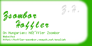 zsombor hoffler business card